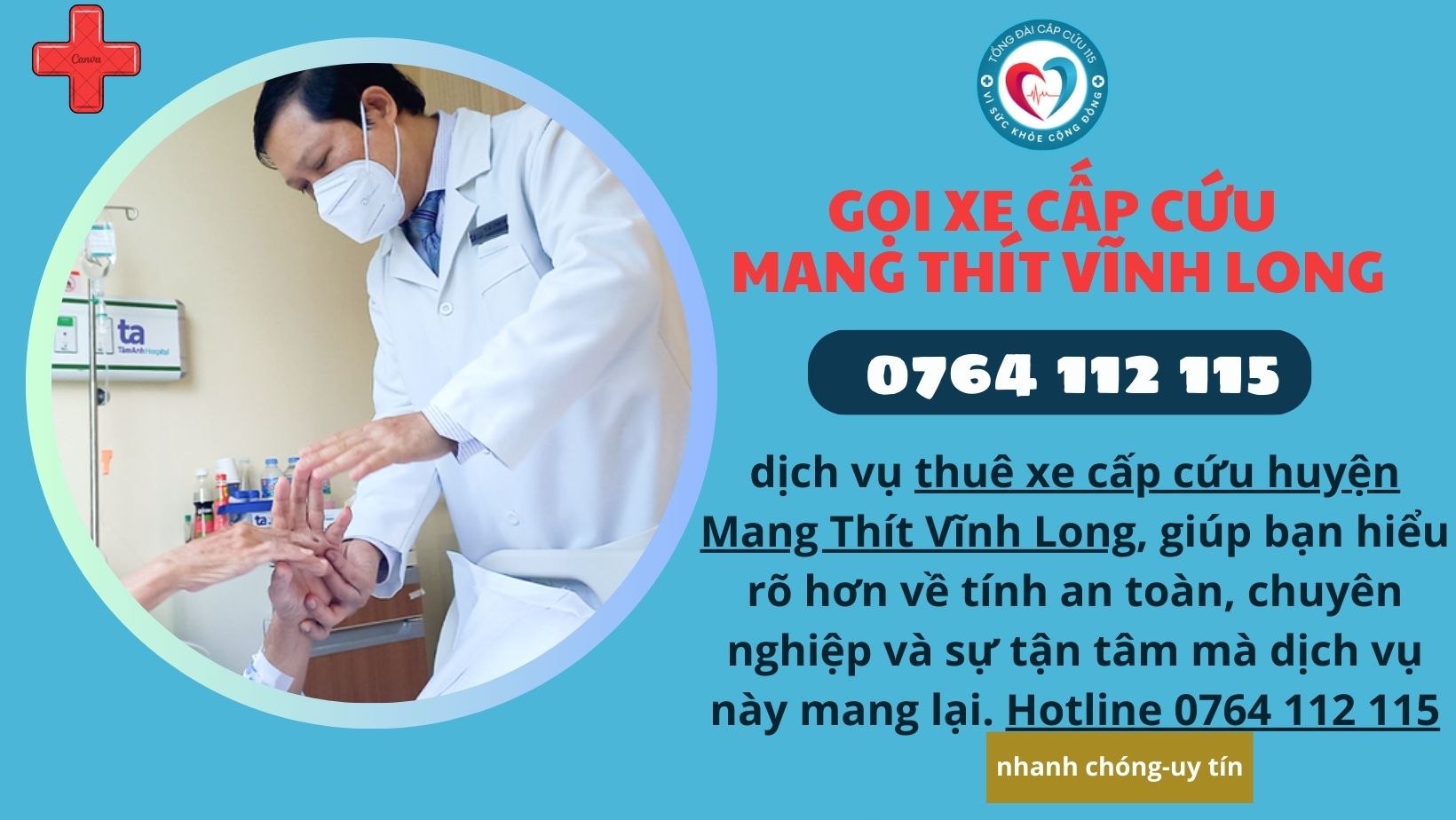thuê xe cấp cứu huyện Mang Thít Vĩnh Long
