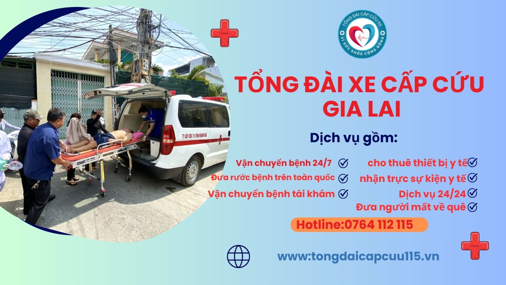 ịch vụ vận chuyển người mất bằng xe cấp cứu Gia Lai