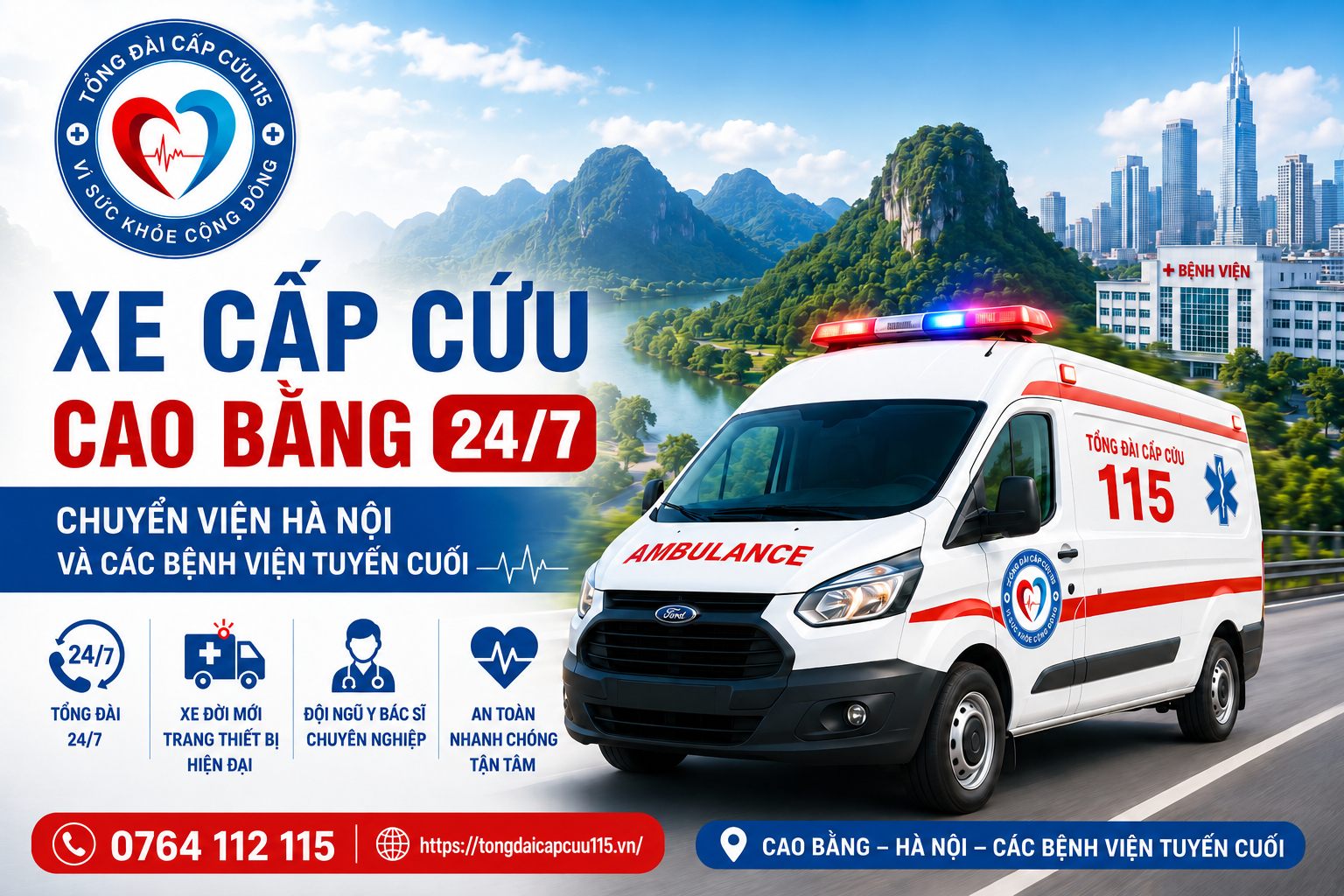 Cấp cứu Cao Bằng - Tổng đài cấp cứu 115