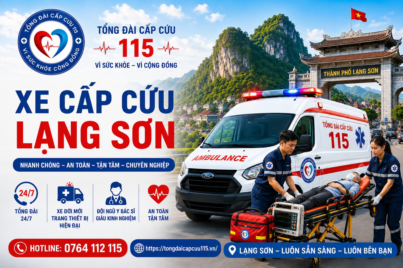 Xe cấp cứu Lạng Sơn 24/7
