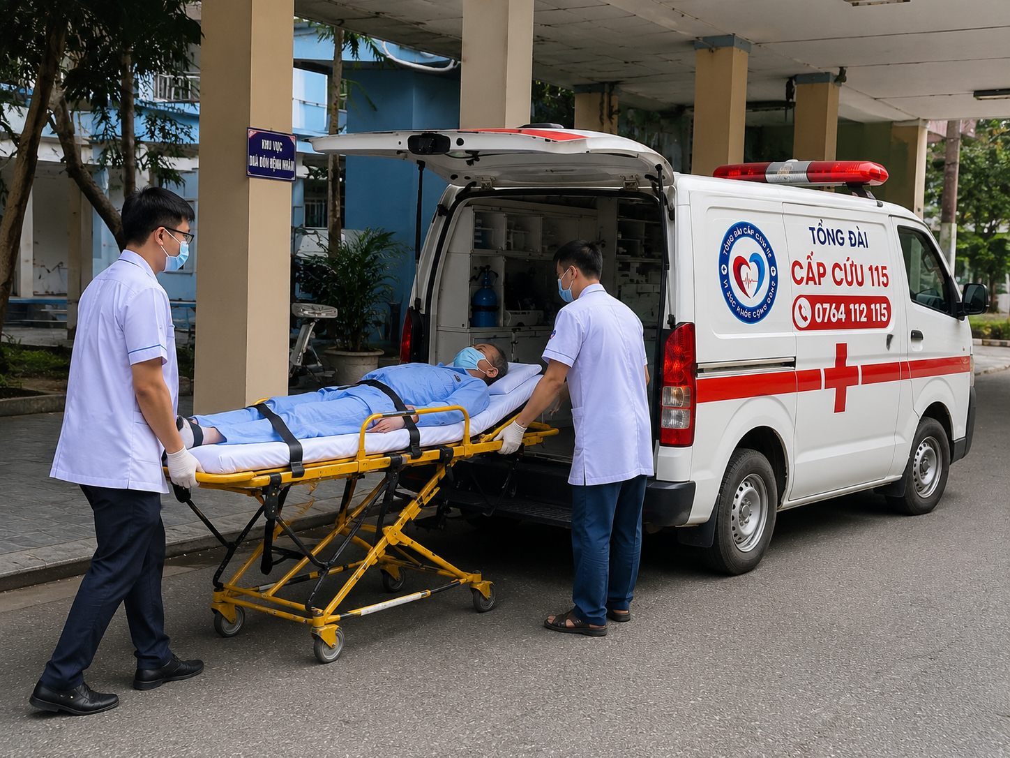 Chuyển viện bệnh nhân Quảng Trị - Tổng Đài Cấp Cứu 115