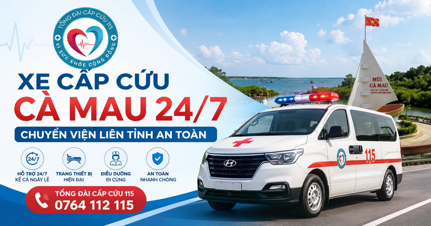 Xe cấp cứu Cà Mau