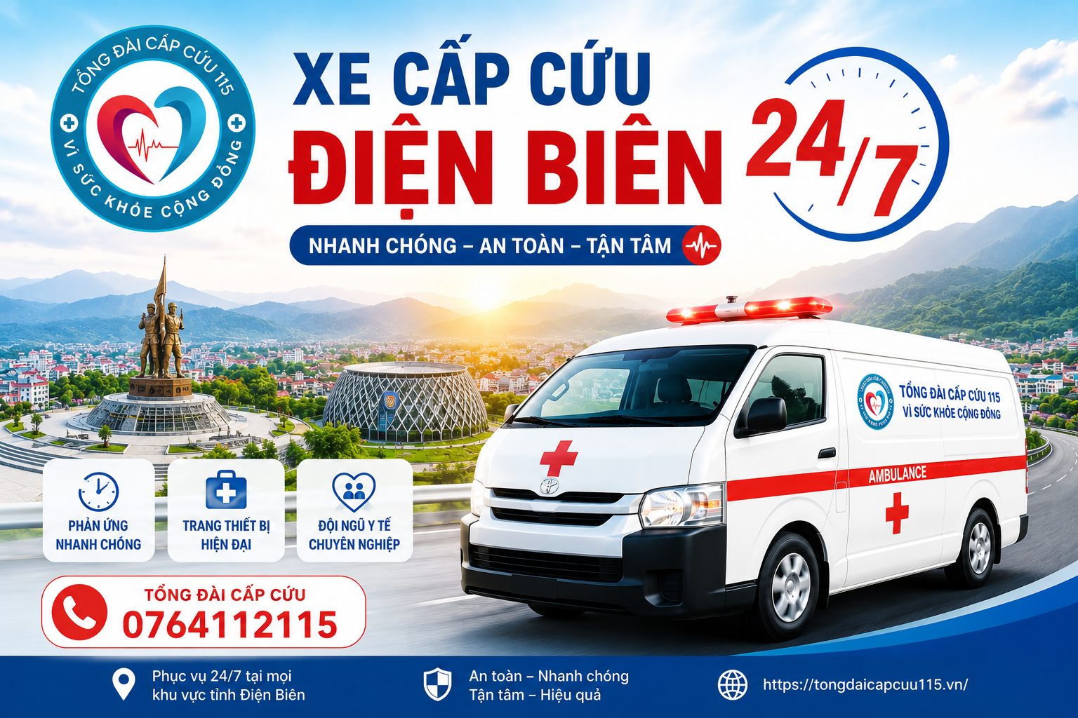Xe Cấp Cứu Điện Biên 24/7 - Chuyển Viện Đường Dài Đến Hà Nội An Toàn