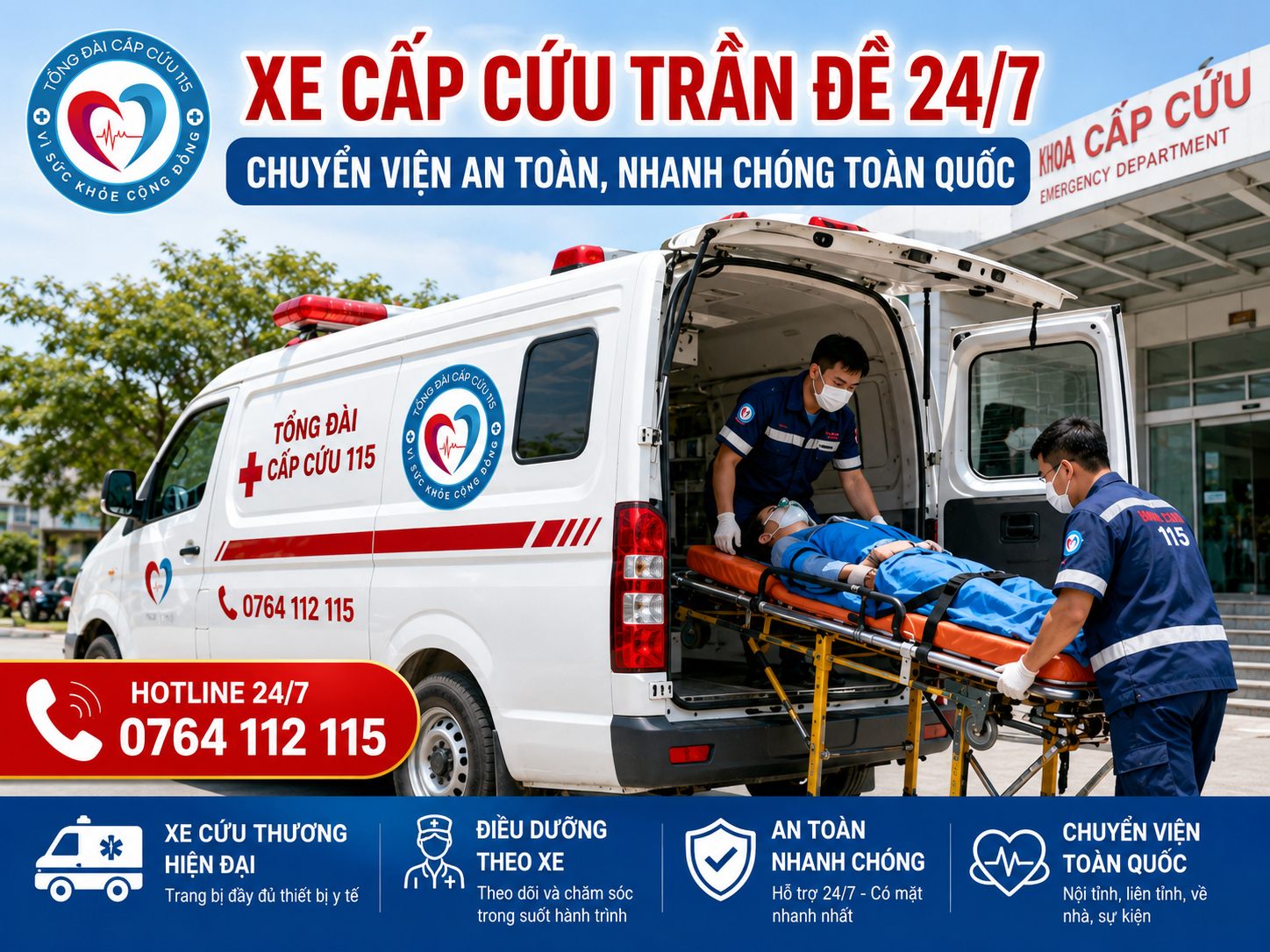 Xe Cấp Cứu Trần Đề 24/7 | Chuyển Viện An Toàn, Nhanh Chóng Toàn Quốc